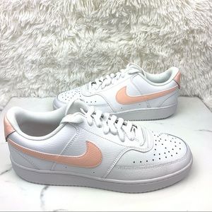 Nike Court Vision Low White Coral Women’s Sneakers